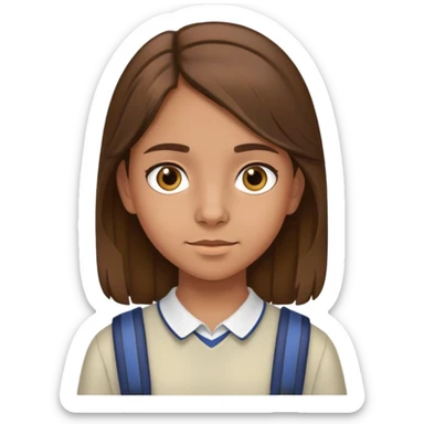 11 year old female spanish student sticker