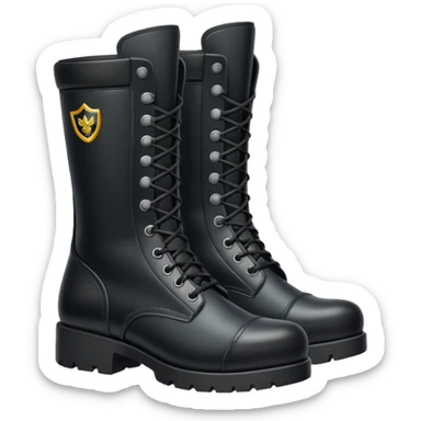 generate me black military boots sticker