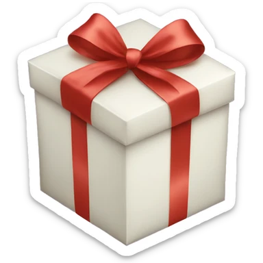 Christmas GIFTBOX with satin bow sticker