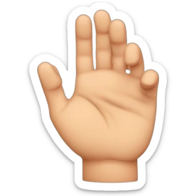 closed hand with index and thumb open sticker