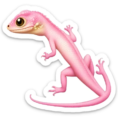 Pink lizard sticker