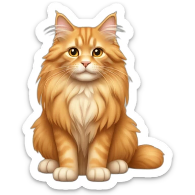 Light orange main coon sit sticker