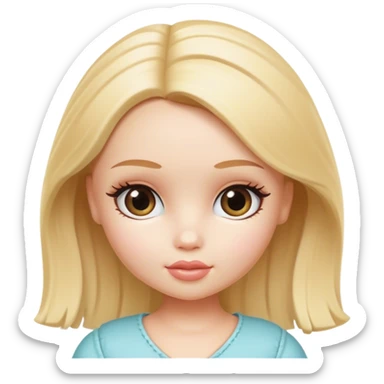 a blonde doll similar to bratz ut cute  sticker