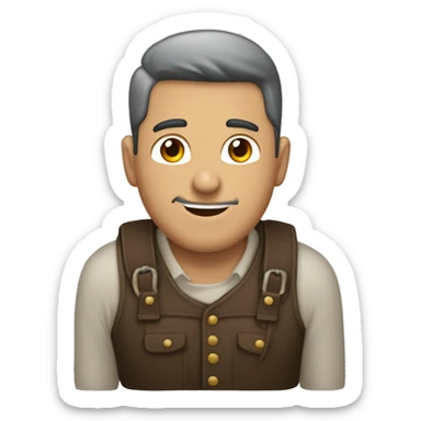 Hombre de 30 años con las manos abiertas, no sabe los que haces sticker