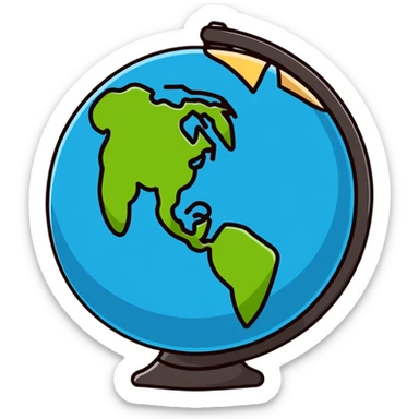 Vavinews logo with globe, world map, international news theme sticker