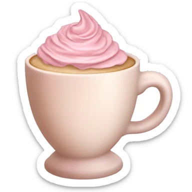 Rococo Latte pink sticker