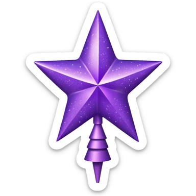 purple tree topper sticker