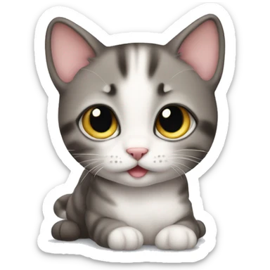 a baby cat with cute eyes sticker