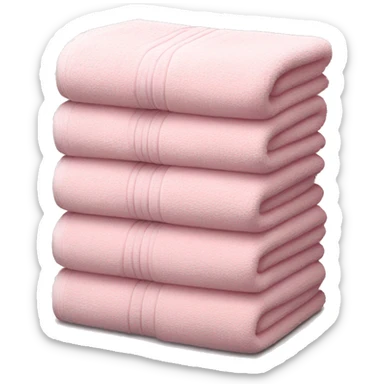 Light pink stacked towels sticker