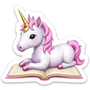 Unicorns read book
A baby unicorn lying on its belly, flipping pages with its hoof.













 sticker