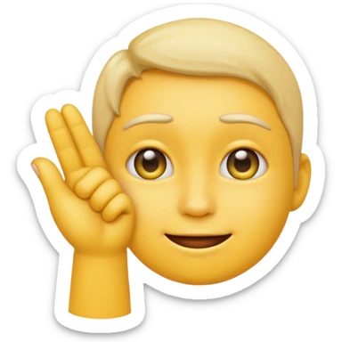 yellow emoji who do fingermouthing pose sticker