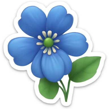 Blue flower  sticker