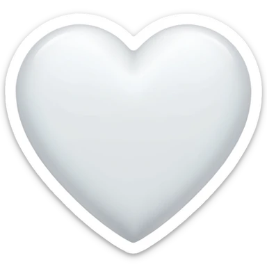 White Heart  sticker