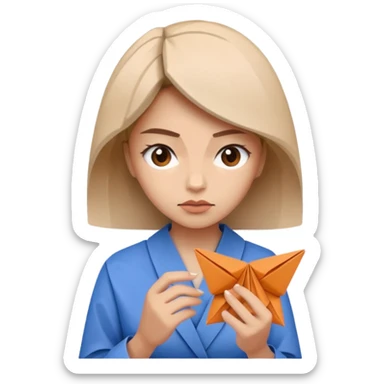 the woman who does origami sticker