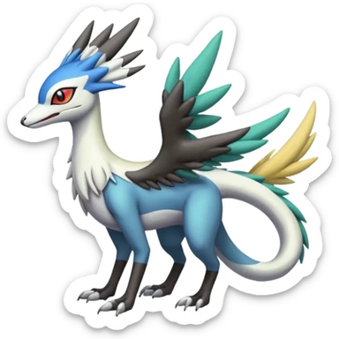 Meloetta-Trico-Silvally-Nargacuga-Sergal-Cresselia-Fakémon-creature-hybrid sticker