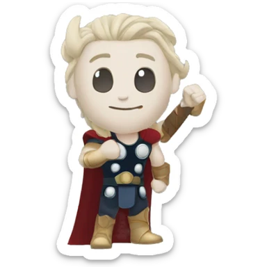Could you please create an emoji that shows Thor raising his hand and moving it from side to side in a friendly greeting motion sticker