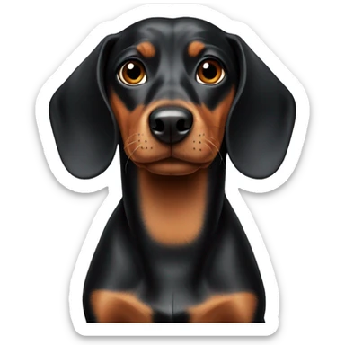 black weiner dog sticker