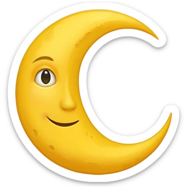 a half moon sticker