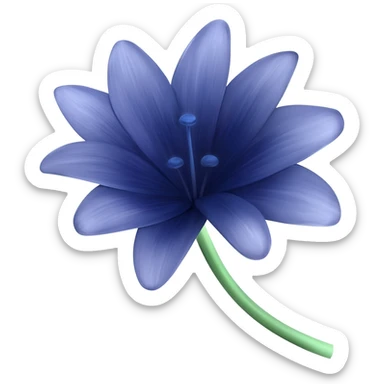 Dark blue flower sticker