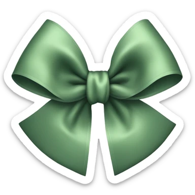 Sage green bow sticker