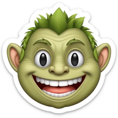 A TROLL FACE EMOJI sticker