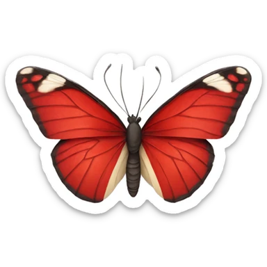 Red butterfly  sticker