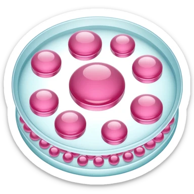 placa de petry com bolinhas rosas pequenas sticker