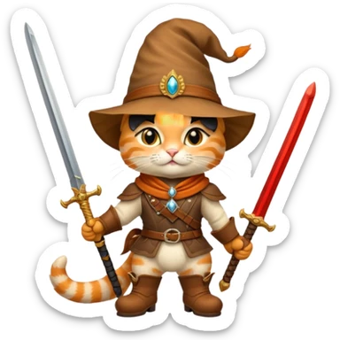 Puss in boots cat sticker