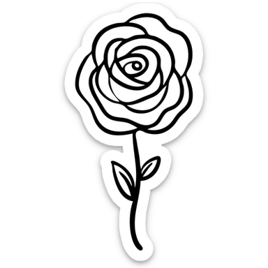 Combined icon of a wilted rose flower with a low battery symbol incorporated into the stem sticker