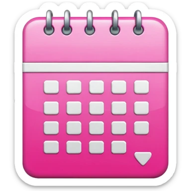 pink calendar icon sticker
