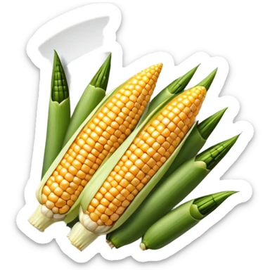 Plate of corn and okra  sticker