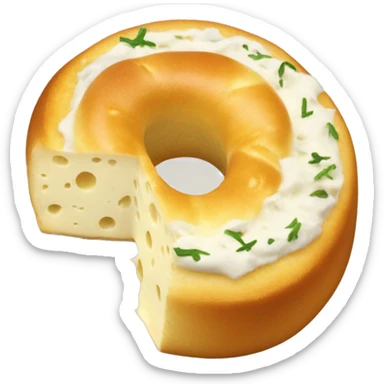 Bagle fromage à la crème sticker