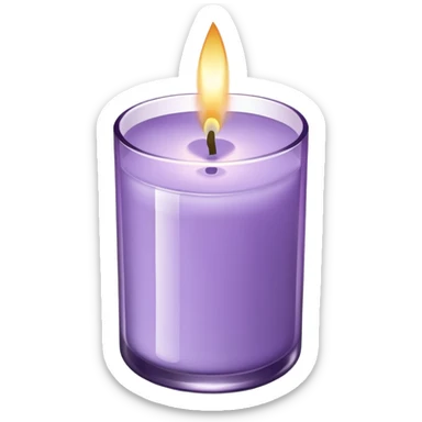 Soft purple glass candle labelled ‘Dior’ sticker