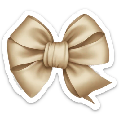 bow beige sticker