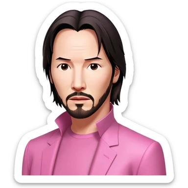 Keanu Reeves Neo Matrix pink sticker