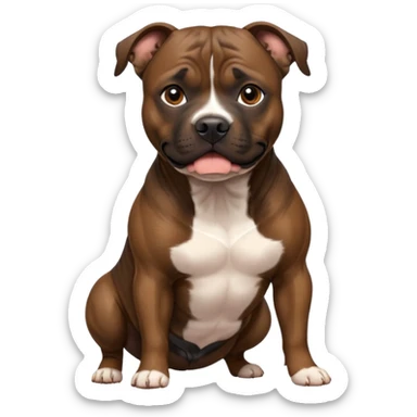brindle staffordshire bull terrier sticker