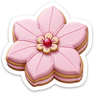 Cherry blossom shaped cookies  sticker