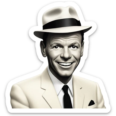 the singer in the 1960s: Frank Sinatra sticker