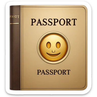pale gold passport sticker