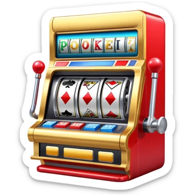 bonus, casino, cards, poker, slot machine sticker