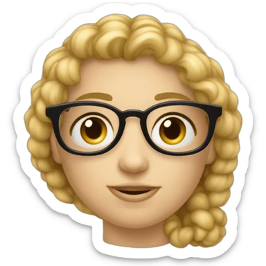 Bobo parisien petite lunette grand coeur sticker