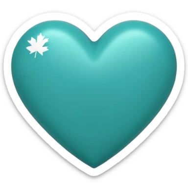 Teal heart with Canadian dollars sticker