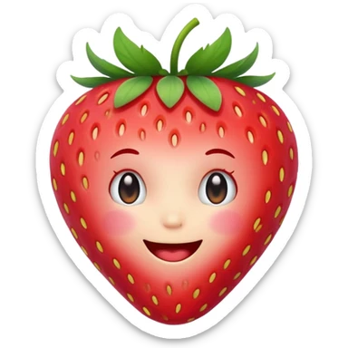 Fragolina con faccia kawaii sticker