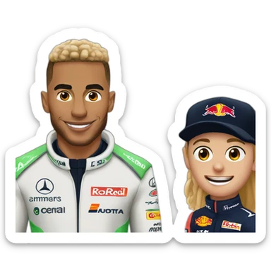 Lewis Hamilton mélangé avec Max Verstappen sticker