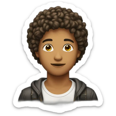 joven pelo puntiagudo sticker