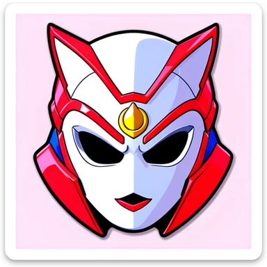 Sailormoon redranger mask on sticker