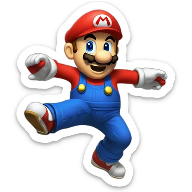 Mario breakdancing sticker