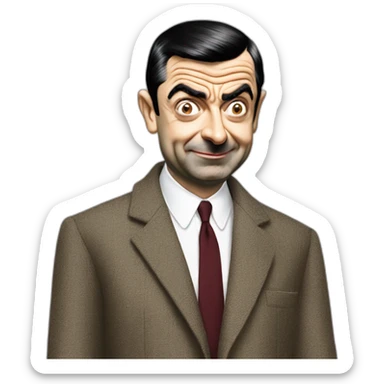 Mr bean wearing balenciaga sticker