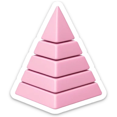 pastel pink stacking pyramid toy for babies and toddlers sticker