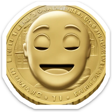 moneda dorada con las letras SC en el centro sticker